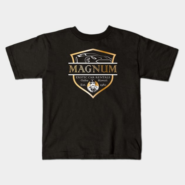 Magnum Exotic Car Rental Kids T-Shirt by Alema Art